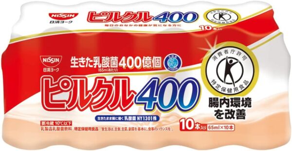 [冷蔵]日清ヨーク ピルクル 400 乳酸菌飲料 特定保健用食品 [65ml×10本]×5個