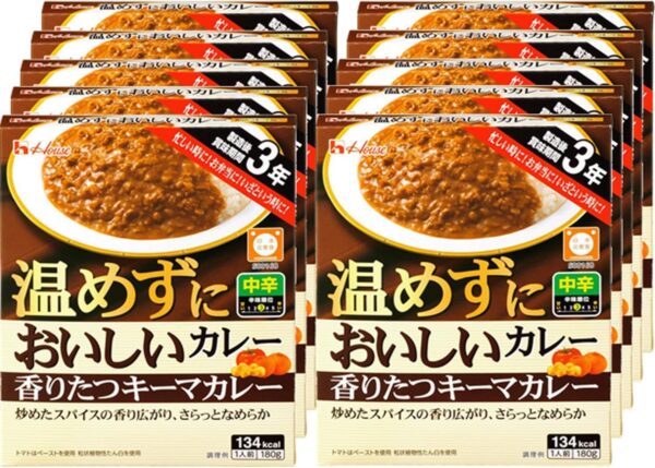 ハウス 温めずにおいしいカレー 香りたつ キーマカレー (常備用・非常食・保存食) 180g×10個