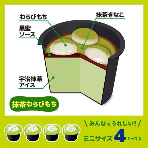 井村屋 BOXやわもちアイス 抹茶わらびもち (80ml×4個)×9箱 - 画像 (3)