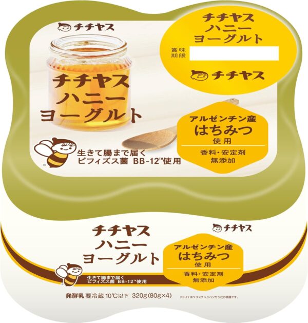 チチヤス 無添加ハニー ヨーグルト 80g×4P×6入