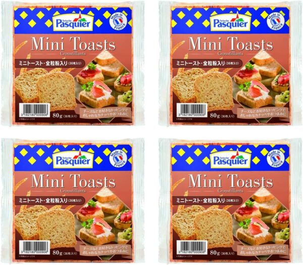 BRIOCHE PASQUIER(ブリオッシュ パスキエ) ミニトースト・全粒粉 80g x 4個セット