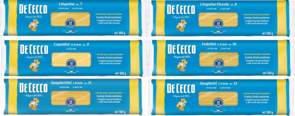 ディ・チェコ500g ロングパスタ食べ比べセット(リングイーネ、リングイーネピッコレ、カッペリーニ、フェデリーニ、スパゲッティー二、スパゲッティ)