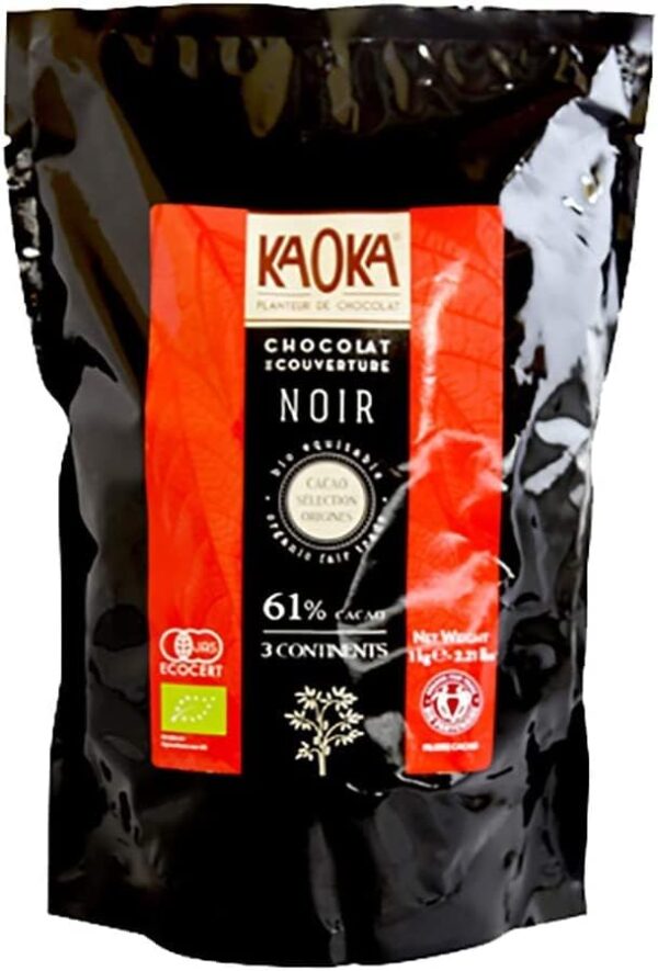 【業務用 製菓用】KAOKA (カオカ) トロアコンチネンツ カカオ 61% 1kg フランス産 オーガニックチョコレート 製菓用チョコレート 製菓用 - 画像 (2)
