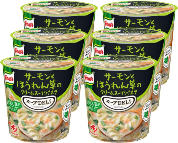 味の素 クノール スープ DELI サーモンとほうれん草のクリーム スープパスタ 39.9g×6個 カップスープ スープ パスタ 食品 まとめ買い