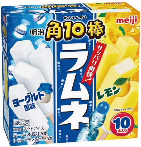 明治 角１０棒 ラムネ ヨーグルト風味＆レモン2ml × 2種 × 各5本×8箱