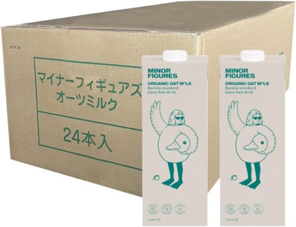 マイナーフィギュアズ 有機JAS認証 バリスタ オーツミルク 植物性飲料 砂糖不使用 プラントベース 1000ml x24本入 ステンシルシート付