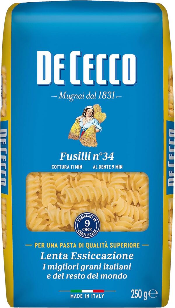 DE CECCO(ディ・チェコ) No.34 フスィリ 250g×4袋 - 画像 (2)