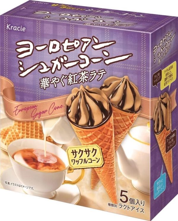 クラシエフーズ ヨーロピアンシュガーコーン 華やぐ紅茶ラテ56ml×5個×6箱