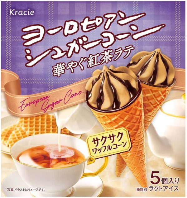 クラシエフーズ ヨーロピアンシュガーコーン 華やぐ紅茶ラテ56ml×5個×6箱 - 画像 (2)