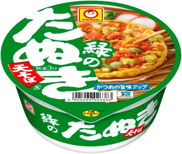 マルちゃん 緑のたぬき天そば 東 ( 101g×12個 / ケース販売 ) カップ麺 そば ( 天揚げ/ 小えび天 ) 関東風だし 東洋水産