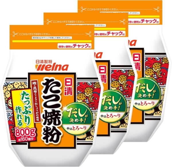日清フーズ たこ焼粉 800g ×3袋 - 画像 (3)
