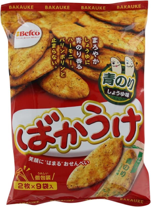 栗山米菓 ばかうけ青のり 18枚×12袋