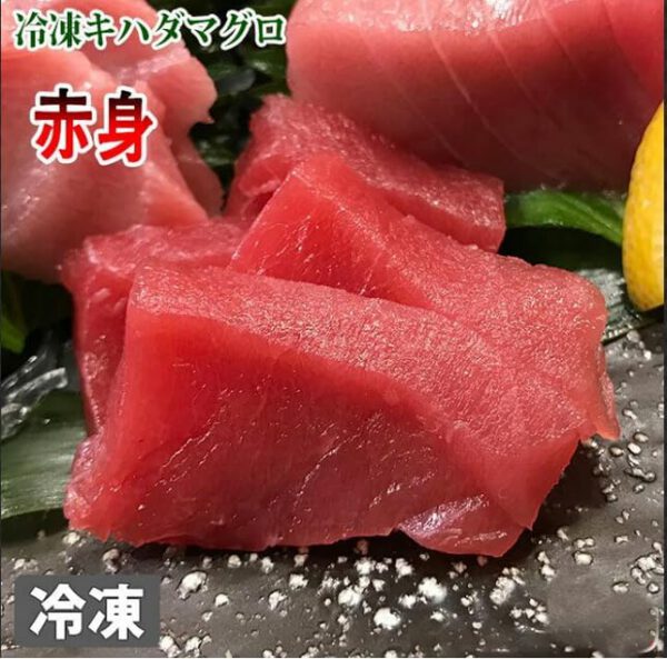 三崎港直送 【冷凍】キハダマグロ 切り落とし不定形柵 (500g) - 画像 (5)