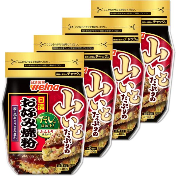 日清 山いもたっぷりのお好み焼粉 400g×4袋