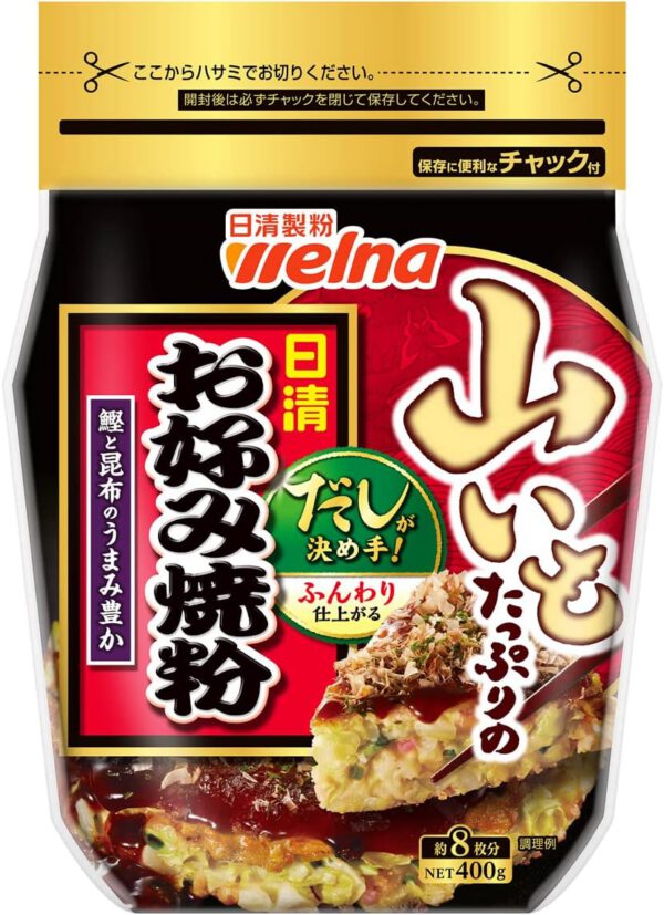 日清 山いもたっぷりのお好み焼粉 400g×4袋 - 画像 (2)