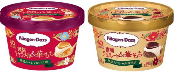 40周年記念 限定 スペシャル ハーゲンダッツ 復刻チョコレート＆華もち 復刻キャラメル ＆ 華もち2種6個ずつ計12個