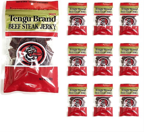 テング ビーフジャーキー レギュラー 100g×10袋セット（国産品） おつまみ 天狗