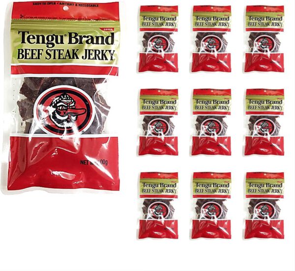 テング ビーフジャーキー レギュラー 100g×10袋セット（国産品） おつまみ 天狗