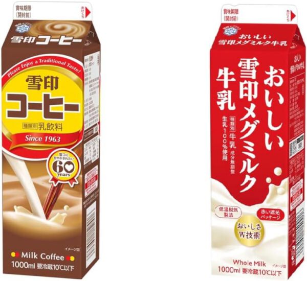 雪印メグミルク コーヒー＆おいしい牛乳1000ml 各3本ずつ 計6本セット
