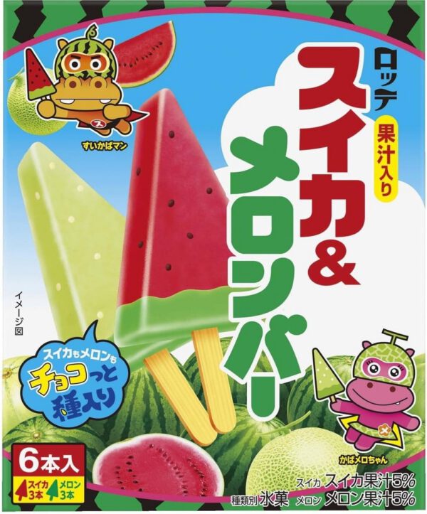 【冷凍】スイカ&メロンバー420ml(70ml×2種×3本)×9箱 ろって