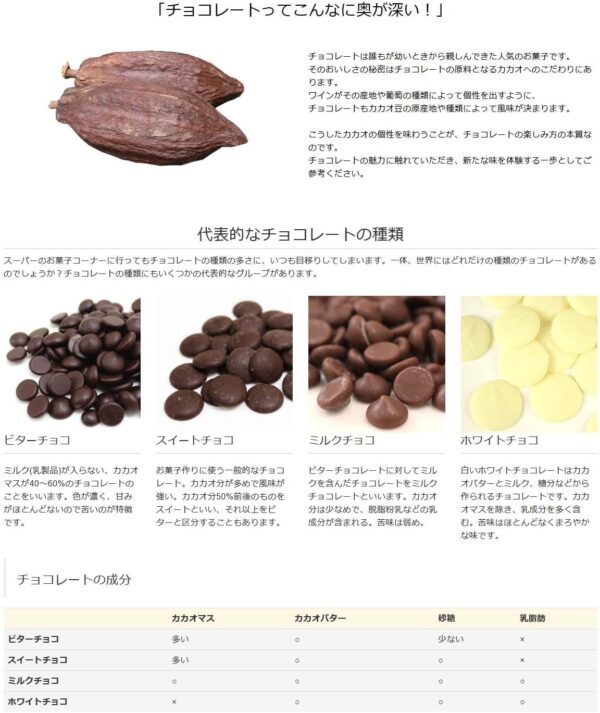 チョコレート エキストラダークチョコレート 70.4% バンホーテン クーベルチュール 1kg - 画像 (2)