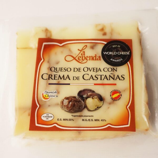 スペイン産 ケソ・デ・オバーハ・クレマ・ディ・カスターニャ(マロングラッセ入り羊乳チーズ)約150g DOP 羊乳チーズ