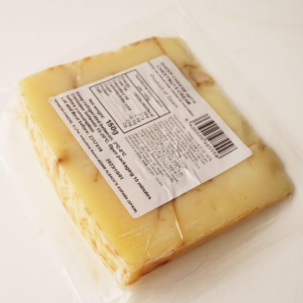 スペイン産 ケソ・デ・オバーハ・クレマ・ディ・カスターニャ(マロングラッセ入り羊乳チーズ)約150g DOP 羊乳チーズ - 画像 (2)