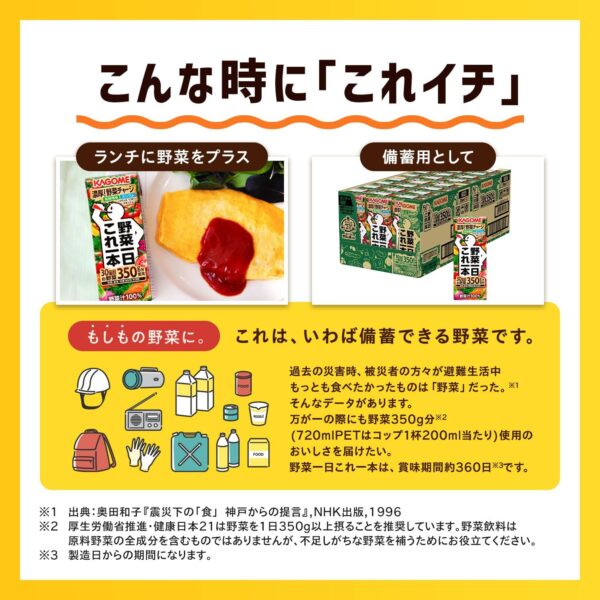 カゴメ 野菜一日 これ一本 200ml×24本 - 画像 (7)
