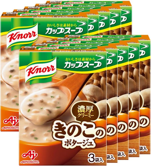 クノール カップスープ ミルク仕立てのきのこのポタージュ 3食入箱×10 味の素 野菜スープ インスタント 即席 常備食