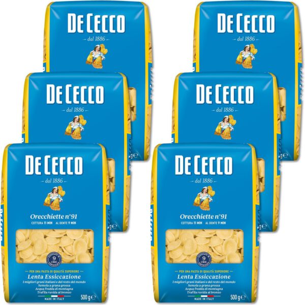 DE CECCO(ディ・チェコ) No.91 オレキエッテ 500g×6袋