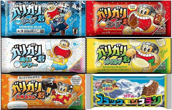 赤城乳業 ガリガリ君5種類×各2本 計10本 + 竹下製菓 ブラックモンブラン4本 合計14本
