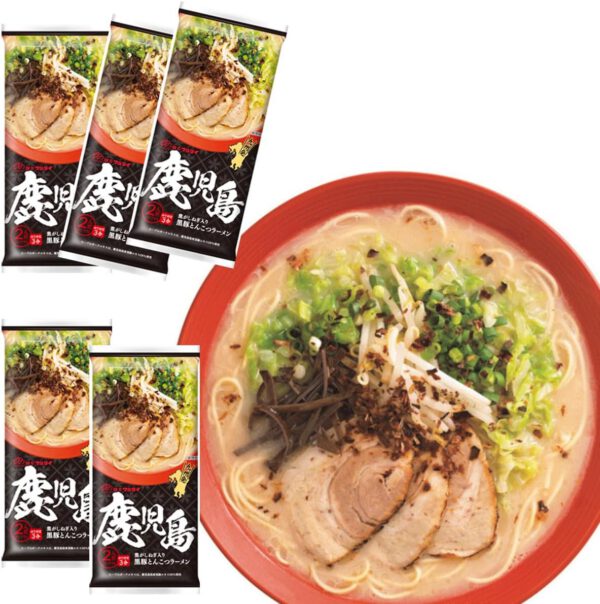 博多食材工房 お土産/福岡 マルタイ棒ラーメン 鹿児島黒豚とんこつラーメン 10食分(2食×5袋) 067-909-5 p