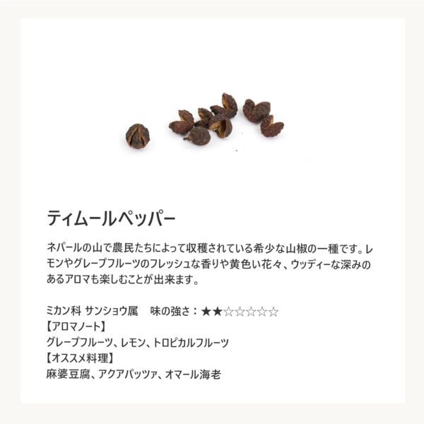 Terre Exotique (テール・エグゾティック) ティムールペッパー スパイス 胡椒 40g - 画像 (2)