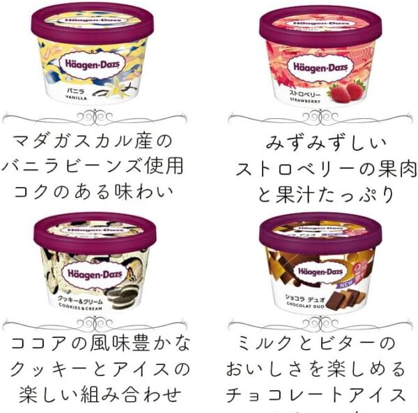 ハーゲンダッツ アイスクリーム ミニカップ10個 ギフト セット - 画像 (3)