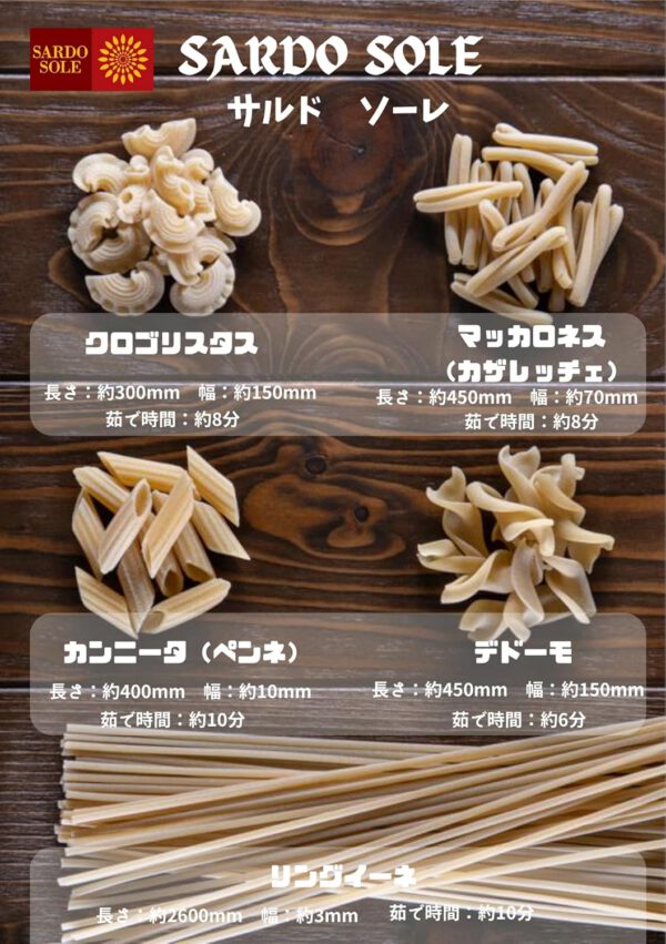 サルドソーレ イタリア産パスタアソート 人気5種各500g サルデーニャ産100%ドュラム小麦粉使用