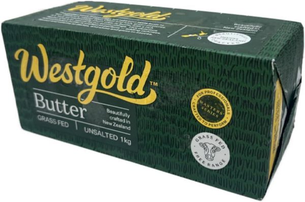 ウエストゴールド ニュージーランド産 グラスフェッドバター 無塩 1kg×10個セット(1ケース10kg)冷凍