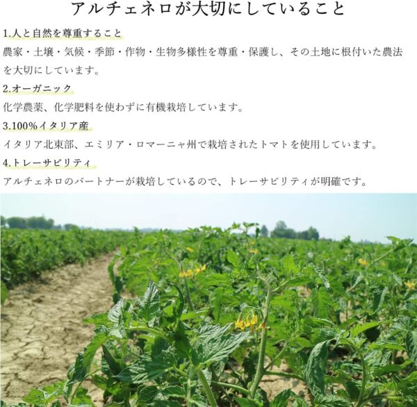 ALCE NERO(アルチェネロ) 有機 粗ごし トマトピューレー 500g (オーガニック イタリア産 2倍濃縮) 有機粗ごしピューレー - 画像 (8)
