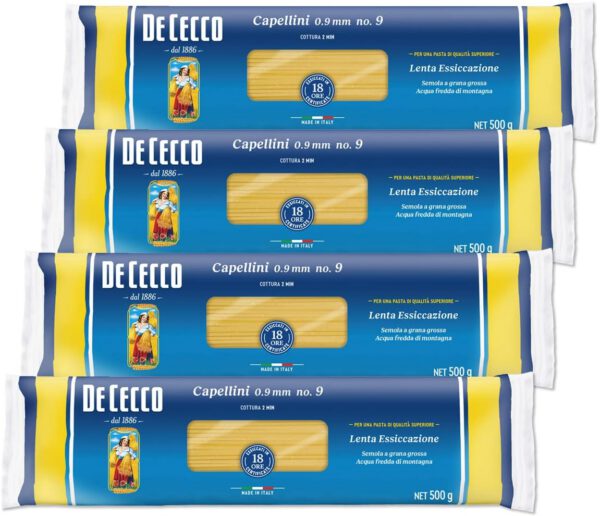DE CECCO(ディ・チェコ) No.9 カッペリーニ 500g×4個 [正規輸入品]