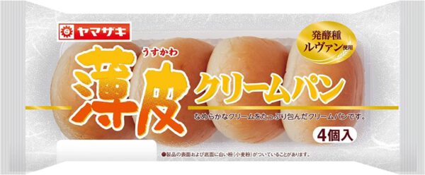 ヤマザキ 薄皮-クリームパン(4) 3個セット
