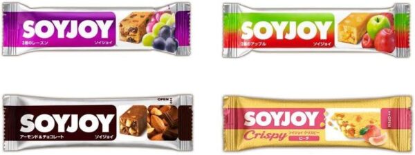 ソイジョイ 3種のレーズン 2種のアップル アーモンドチョコレート クリスピーピーチ 1箱12本 4箱セット 48本入り