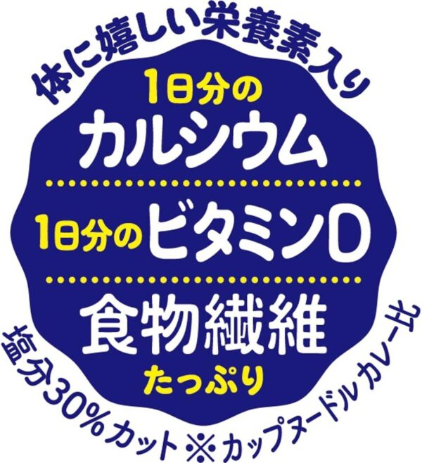 カップヌードル カレー 塩分控えめPRO 1日分のカルシウム&ビタミンD [食物繊維たっぷり] 日清食品 カップ麺 86g×12個 - 画像 (7)