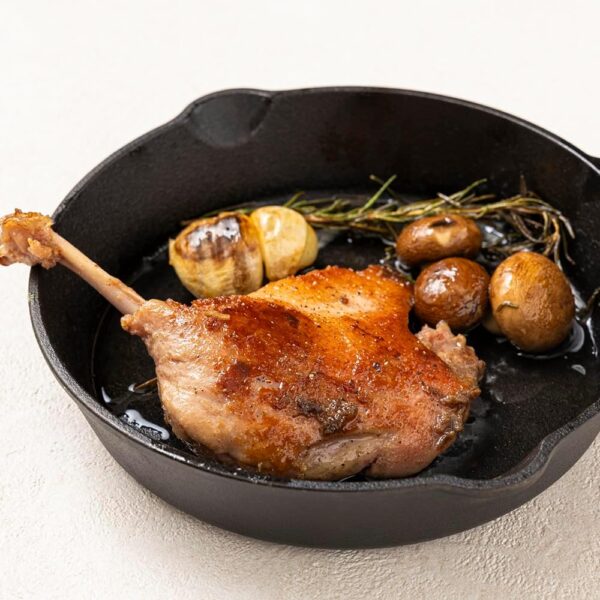 合鴨 骨付き モモ肉 コンフィ 1kg (5枚) ダックオイル 鴨肉 鶏肉 大容量 (5枚 (1kg)) - 画像 (3)