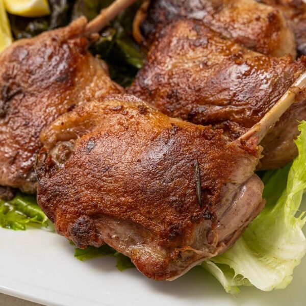 合鴨 骨付き モモ肉 コンフィ 1kg (5枚) ダックオイル 鴨肉 鶏肉 大容量 (5枚 (1kg)) - 画像 (5)
