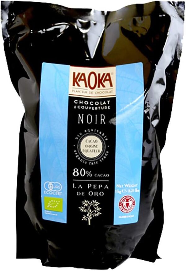 【業務用 製菓用】KAOKA (カオカ) ペパデオーロ カカオ80% 1kg オーガニックチョコレート 製菓用チョコレート