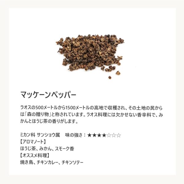 Terre Exotique (テール・エグゾティック) マッケーンペッパー スパイス 胡椒 20g - 画像 (2)
