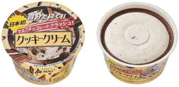 赤城乳業 セルフチョコレートクラッシュ クッキークリーム150ml×24個 - 画像 (2)