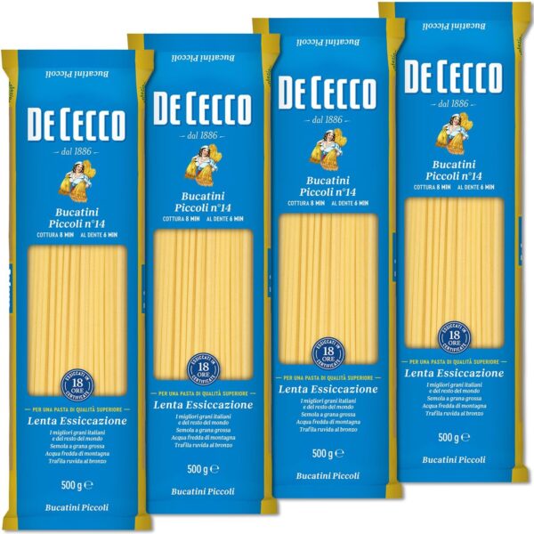 DE CECCO(ディ・チェコ) No.14 ブカティーニ・ピッコリ 500g×4袋