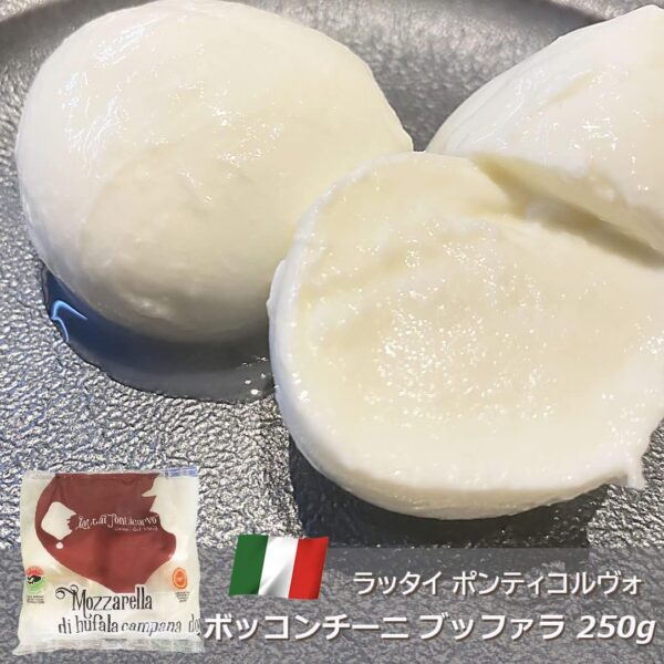 ラッタイポンティコルヴォ ボッコンチーニ ブッファラ 250g イタリア カターニャ産 モッツァレラ 水牛 フィオールディラッテ - 画像 (2)