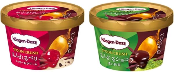 ハーゲンダッツSPOON CRUSH2種セット(あふれるベリー クッキー&クリーム、あふれるショコラ 濃い抹茶)各6個ずつ合計12個