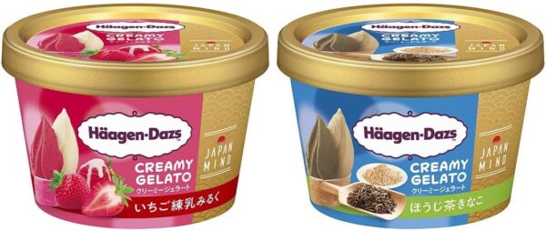 ハーゲンダッツCREAMY GELATOいちご練乳みるく・ほうじ茶きなこ各110ml×6個ずつ計12個